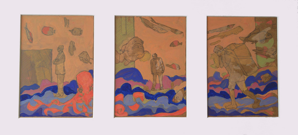 Phylactère XX - tempera - 53x26